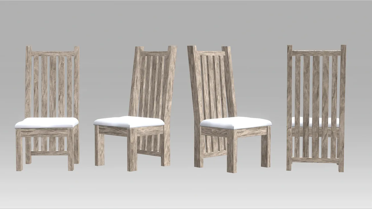 Rendered dining furniture