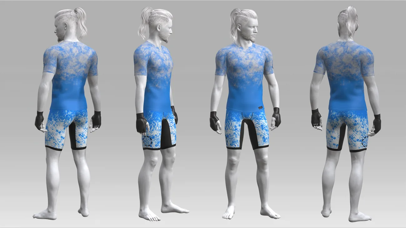 Rendered fighter character