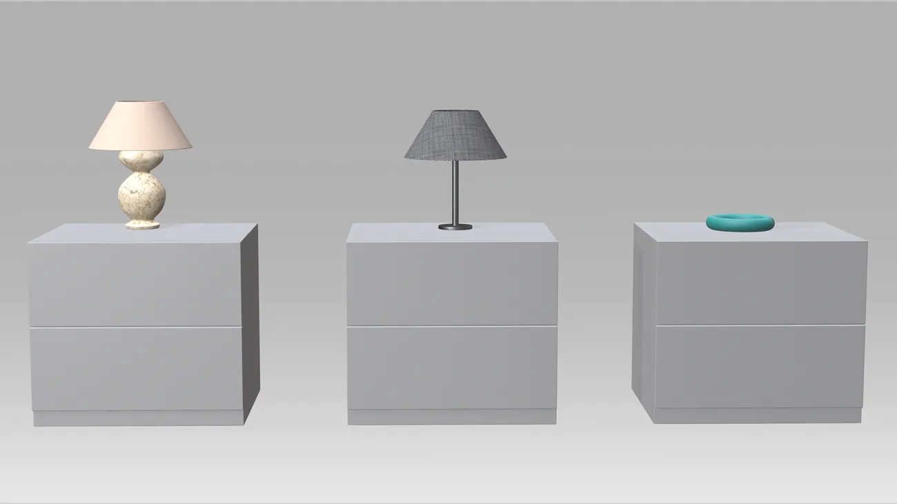 Rendered lamp models
